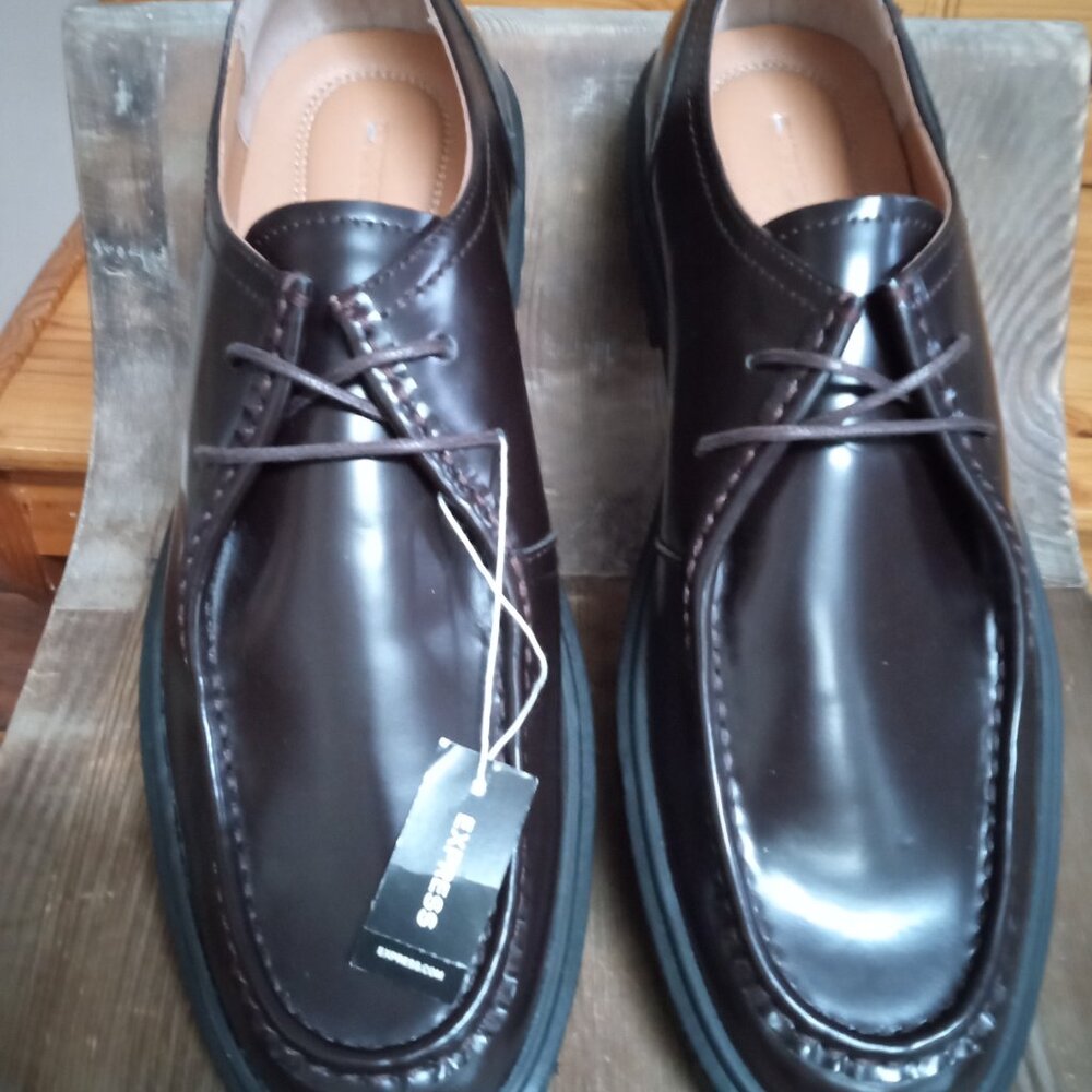 Express Men's Size 11 Brown Leather Dress Shoes NEW!